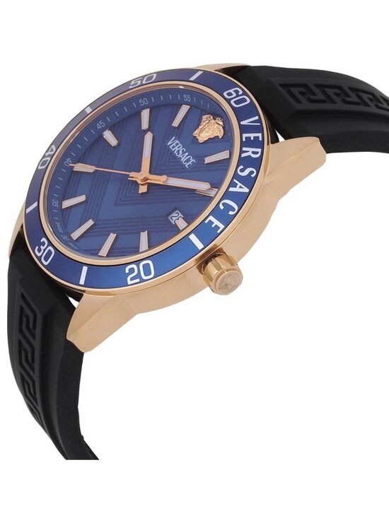 NWT Versace Greca Urban Quartz Blue Dial Men\'s Watch